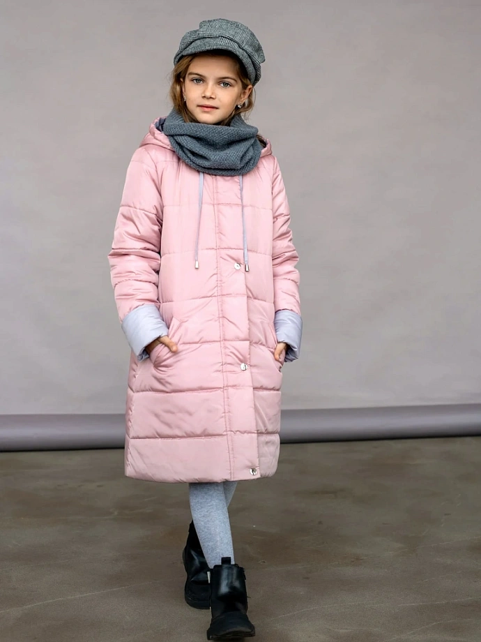 Куртка пальто с капюшоном Зима в цвете: Розовый Ole! Twice - фото 10