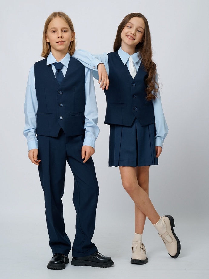 Жилет классический в цвете: Синий Ole! Twice - фото 1