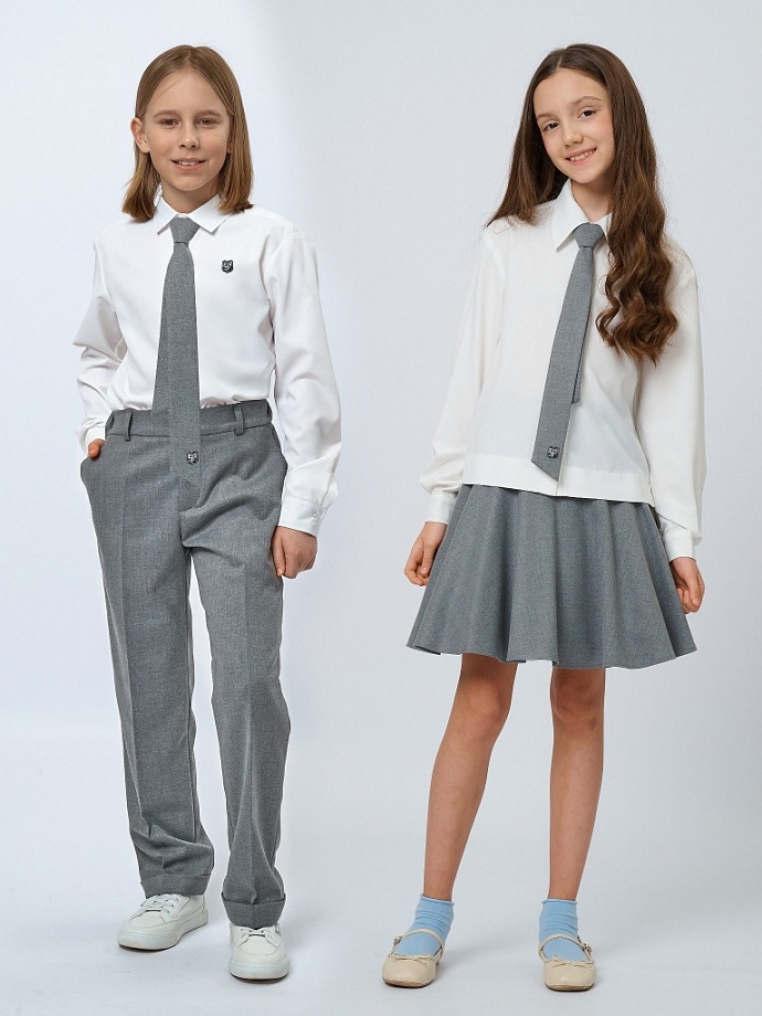 Галстук унисекс с вышивкой в цвете: Серый Ole! Twice - фото 2