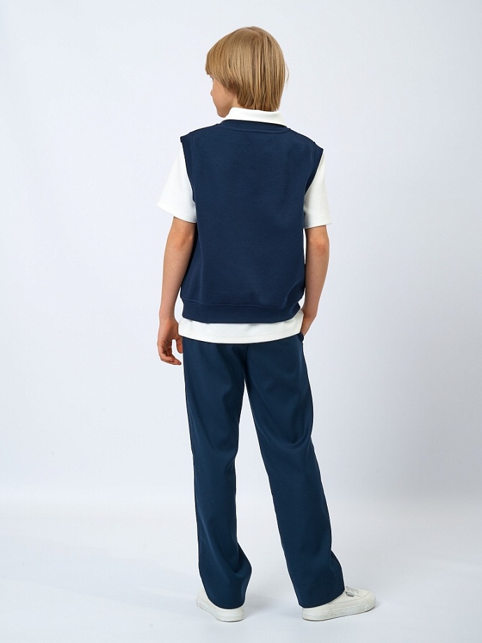 Жилет из фактурного трикотажа в цвете: Синий Ole! Twice - фото 2