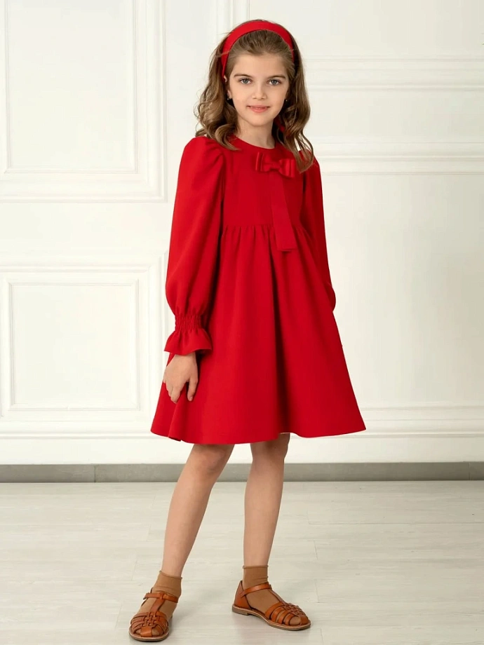 Платье с акцентными рукавами в цвете: Красный Ole! Twice - фото 9