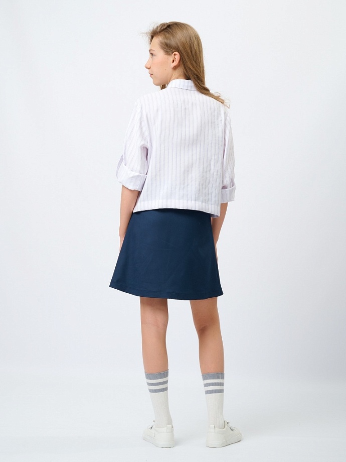 Рубашка с карманами из модала в цвете: Белый Ole! Twice - фото 4