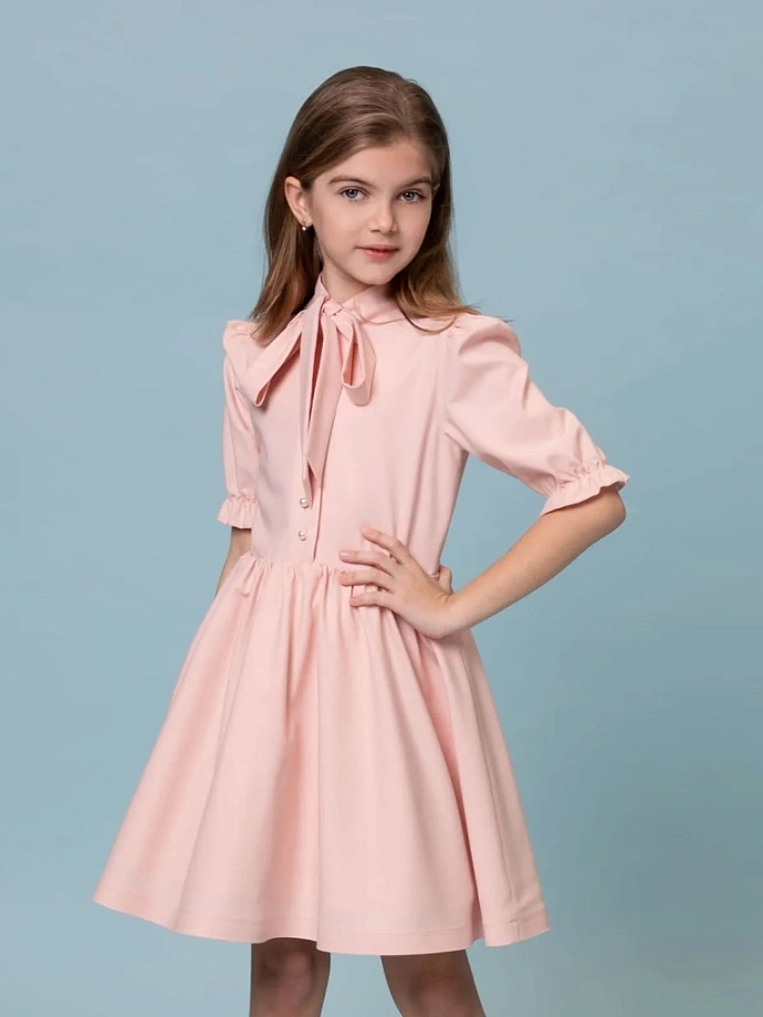 Платье с бантом в цвете: Розовый Ole! Twice - фото 1