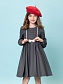 Платье с завышенной талией и репсовым бантом в цвете: Серый Ole! Twice - фото 8