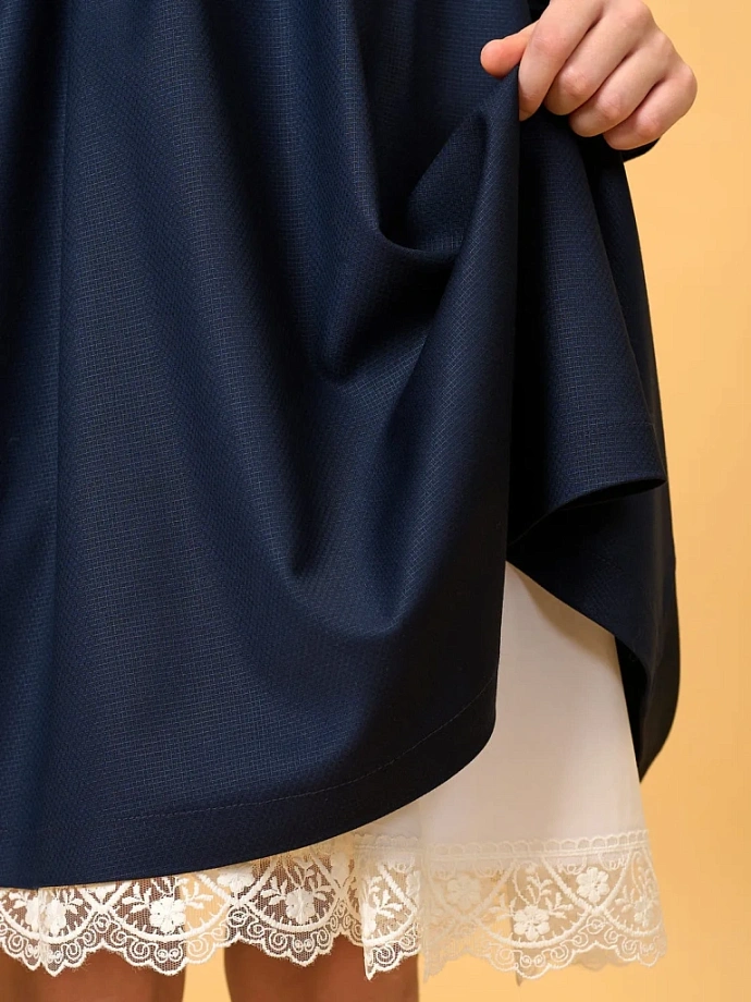 Двойное платье: элегантное верхнее и нижнее из хлопка с кружевной отделкой в цвете: Синий Ole! Twice - фото 5