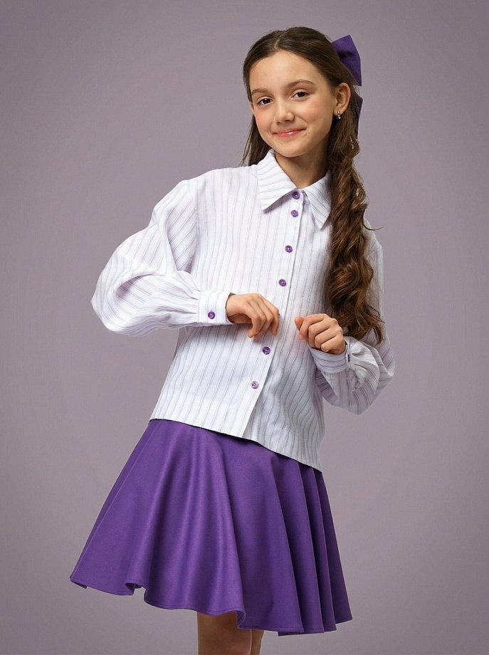 Рубашка укороченная из модала в цвете: Белый Ole! Twice - фото 1