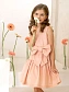 Платье с акцентным бантом на поясе в цвете: Персиковый Ole! Twice - фото 2