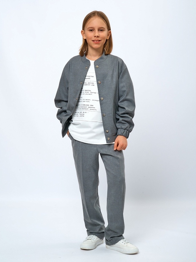 Футболка с нашивным принтом (для лицея Министерство знания) в цвете: Молочный Ole! Twice - фото 7