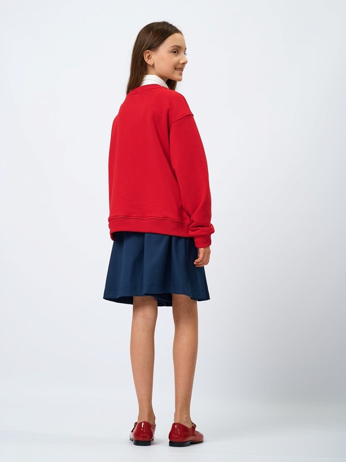 Свитшот со съемным воротником в цвете: Красный Ole! Twice - фото 2
