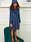 Платье - трапеция джинсовое с двойной оборкой в цвете: Синий Ole! Twice - фото 6