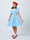 Платье с коротким рукавом и юбкой-солнце в цвете: Голубой Ole! Twice - фото 3