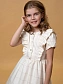 Платье с оборками и золотыми кнопками, короткий рукав в цвете: Молочный Ole! Twice - фото 3