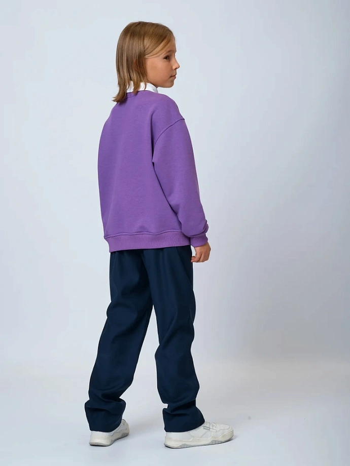 Свитшот со съемным воротником и шевроном в цвете: Фиолетовый Ole! Twice Свитшот со съемным воротником и шевроном в цвете: Фиолетовый Ole! Twice - фото 7