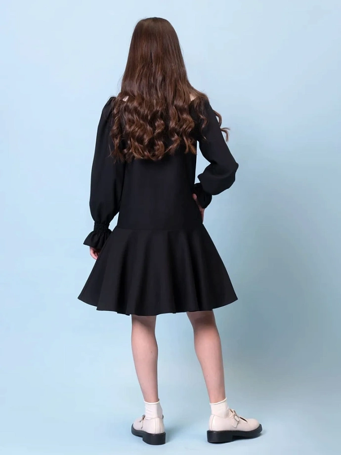 Платье с двойным воротником в цвете: Черный Ole! Twice - фото 2