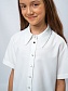 Рубашка укороченная с коротким рукавом из смесового хлопка в цвете: Белый Ole! Twice - фото 3