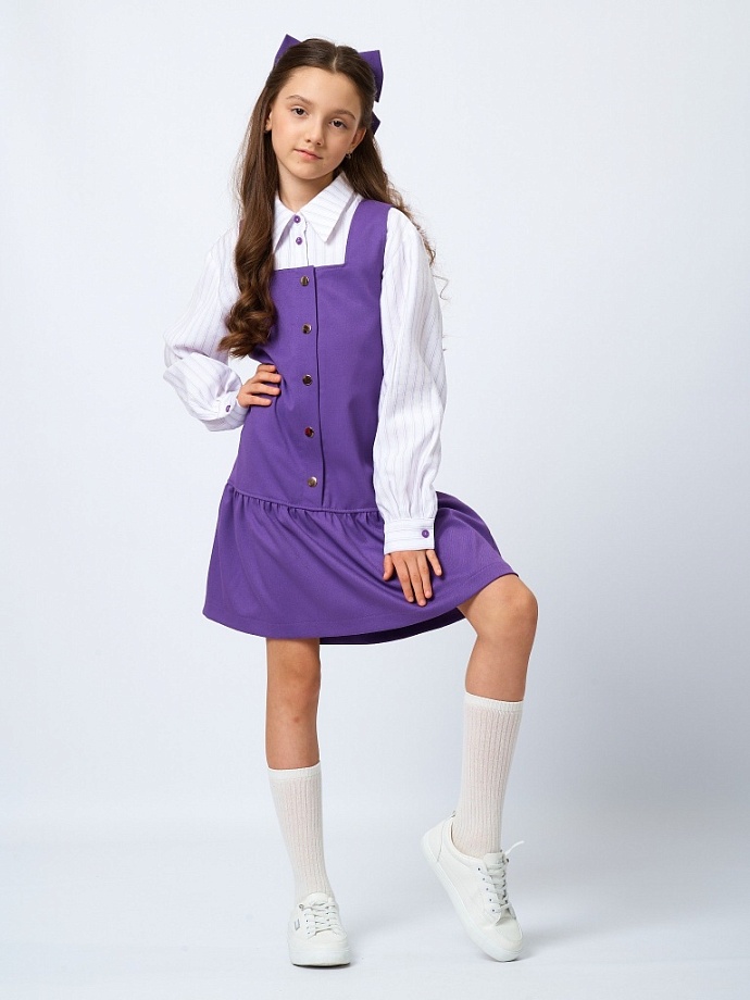 Сарафан на кнопках в цвете: Фиолетовый Ole! Twice - фото 6