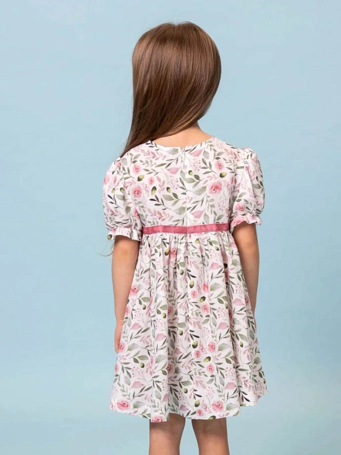 Платье с завышенной талией из муслина в цвете: Молочный Ole! Twice - фото 2