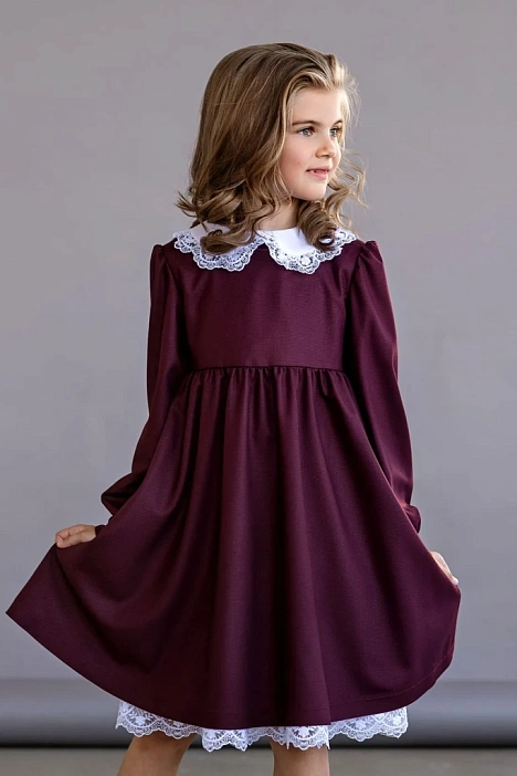Двойное платье: элегантное верхнее и нижнее из хлопка с кружевной отделкой