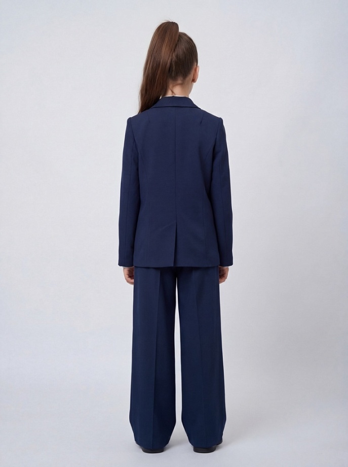 Жакет-пиджак прямого кроя в цвете: Синий Ole! Twice - фото 2