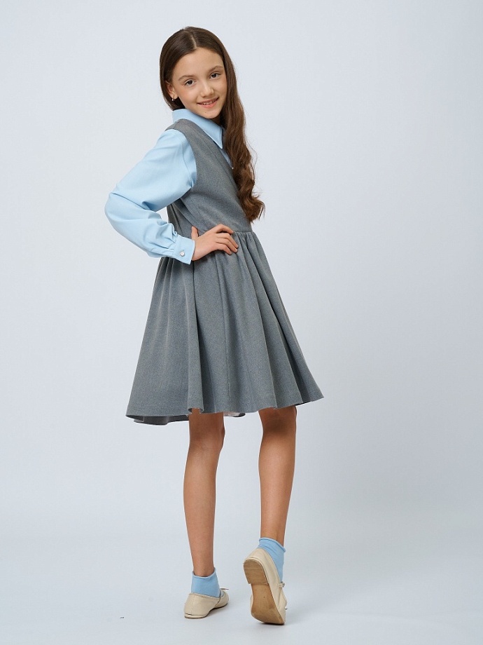 Сарафан школьный в цвете: Серый Ole! Twice - фото 3