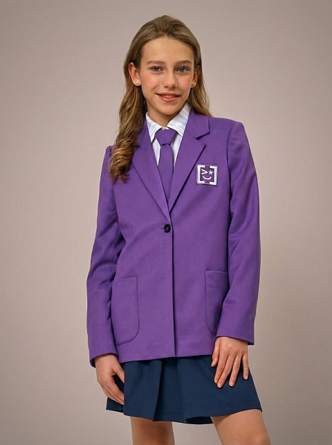 Жакет-пиджак прямого кроя