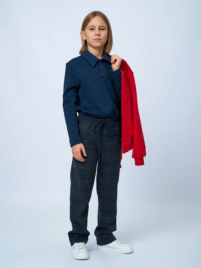 Поло с длинным рукавом унисекс в цвете: Синий Ole! Twice - фото 6