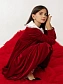 Платье бархатное со съемным воротником в цвете: Красный Ole! Twice - фото 6