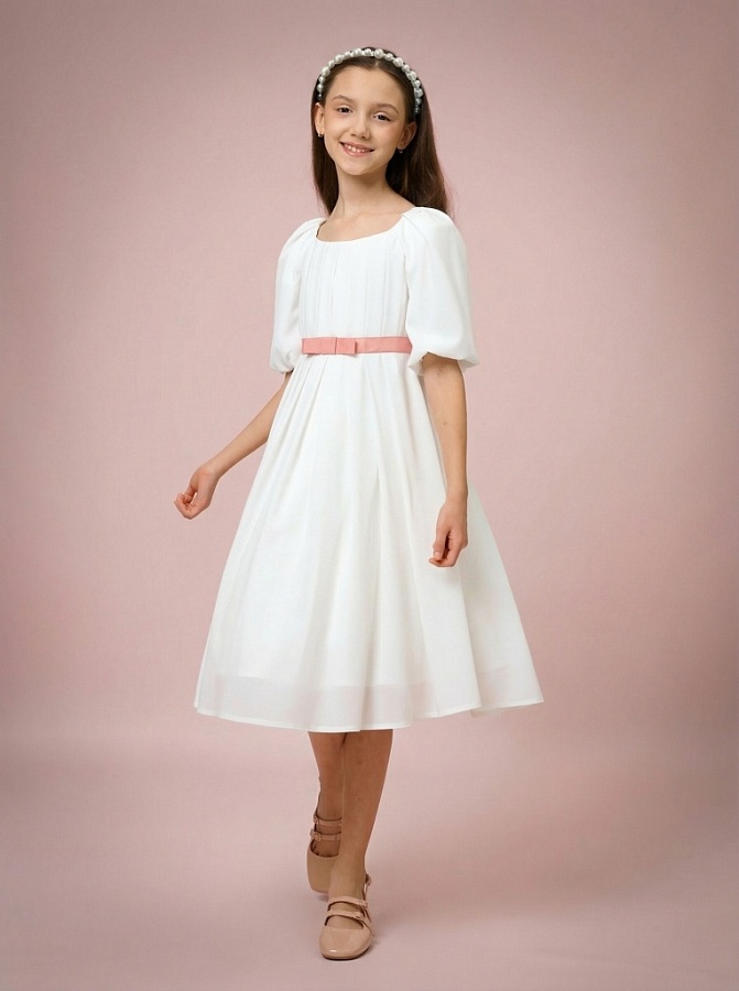 Платье с драпировкой в романтическом стиле