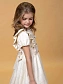 Платье с оборками и золотыми кнопками, короткий рукав в цвете: Молочный Ole! Twice - фото 4