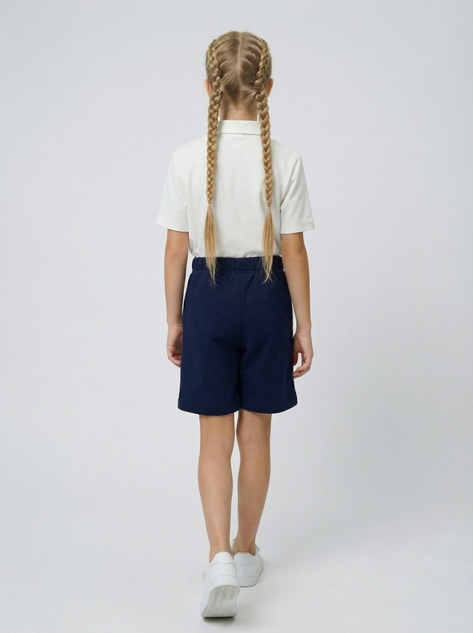 Шорты из премиального трикотажа в цвете: Синий Ole! Twice - фото 2