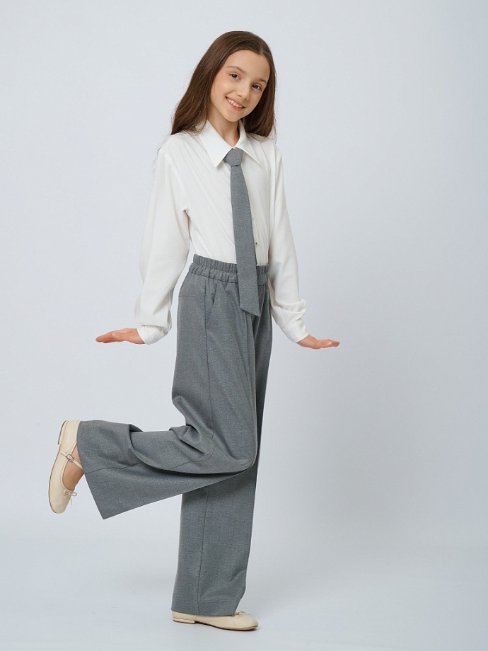 Брюки  широкие (палаццо) на резинке в цвете:  Ole! Twice - фото 3