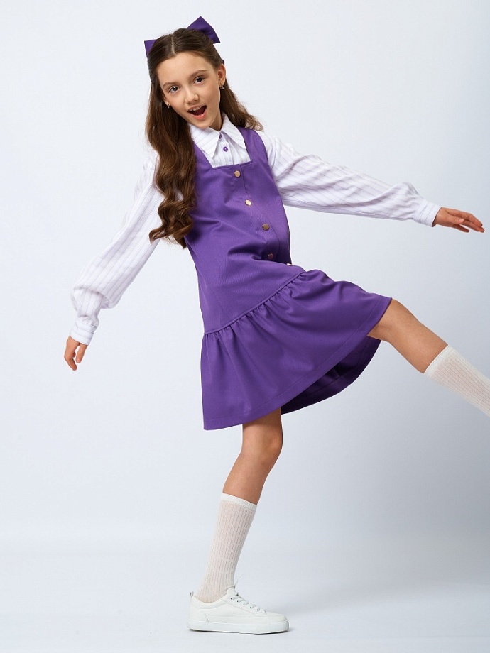 Сарафан на кнопках в цвете: Фиолетовый Ole! Twice - фото 3