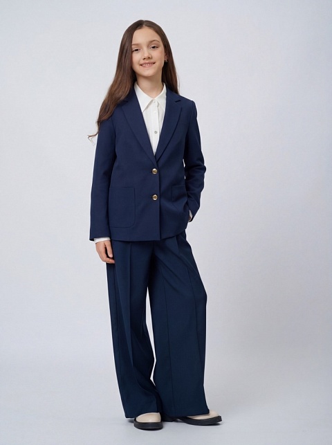 Жакет-пиджак прямого кроя