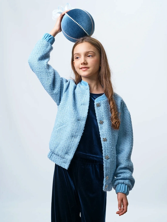 Топ из бархата в цвете: Синий Ole! Twice - фото 2