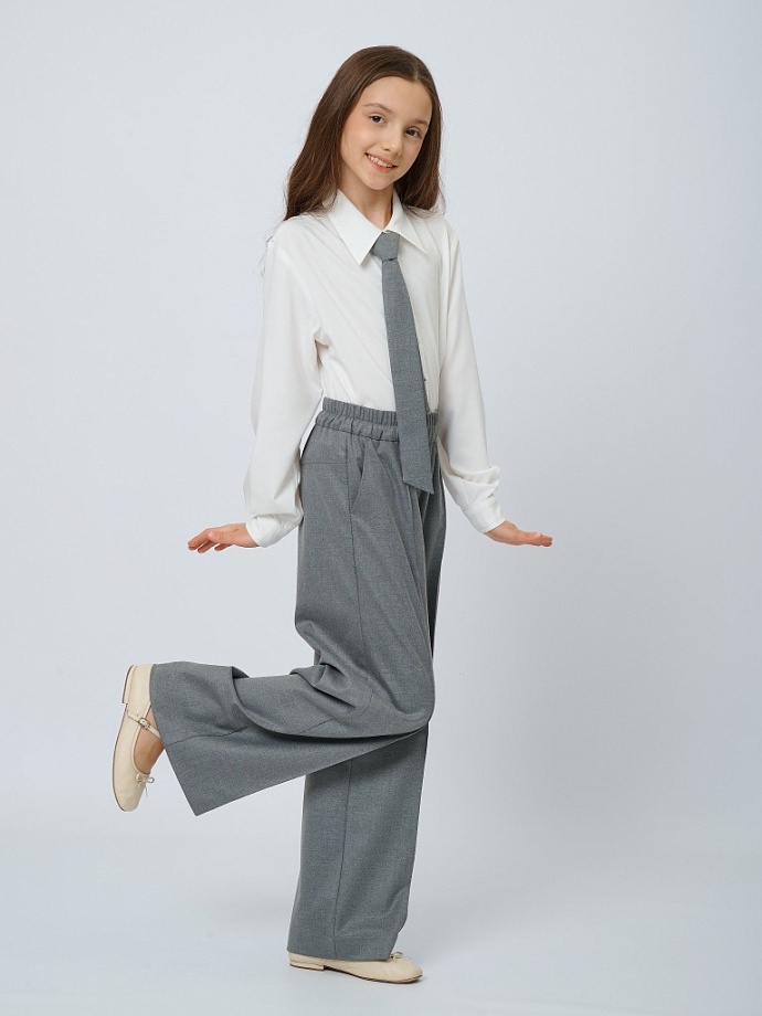 Галстук унисекс с вышивкой в цвете: Серый Ole! Twice - фото 5