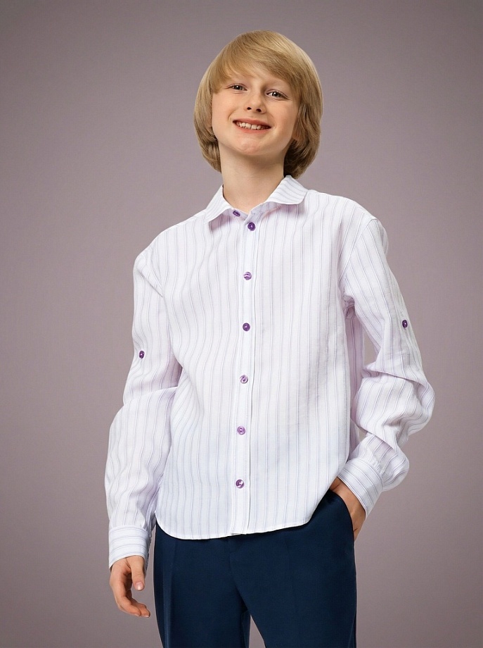 Рубашка  casual из модала в цвете: Белый Ole! Twice - фото 1