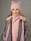 Комплект шапка с ушками и шарф в цвете: Розовый Ole! Twice - фото 1