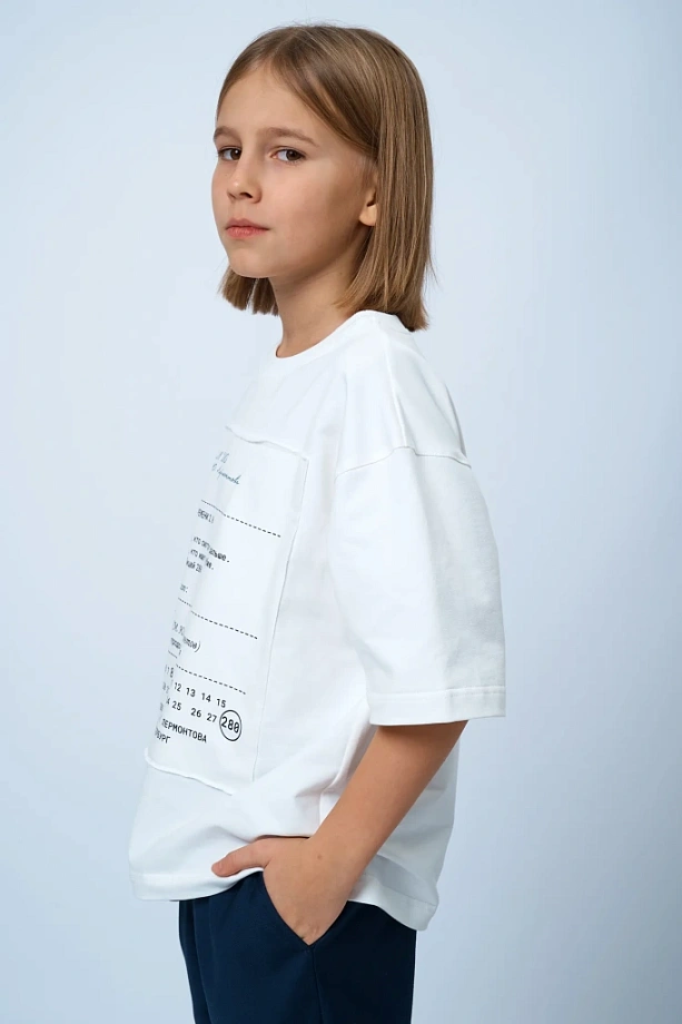 Футболка с нашивным принтом Герой 2.0 в цвете: Молочный Ole! Twice - фото 2