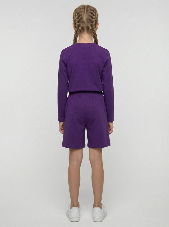 Шорты из премиального хлопка в цвете: Фиолетовый Ole! Twice - фото 2