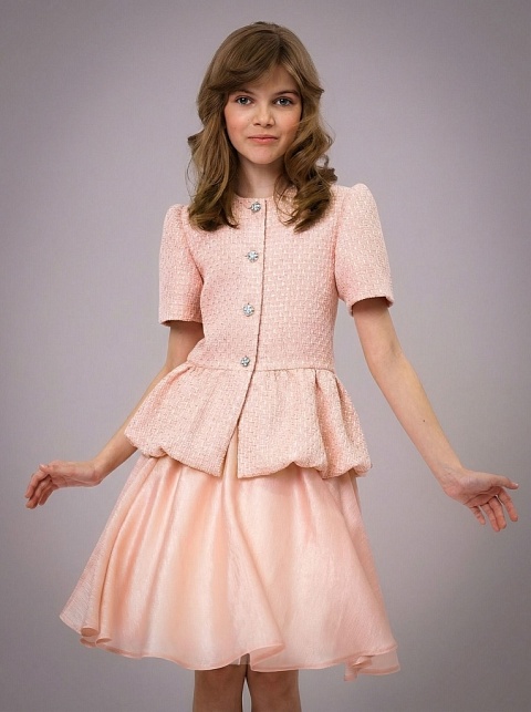 Юбка из легкой ткани с жемчужным блеском