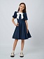 Платье со съемным бантом в цвете: Синий Ole! Twice - фото 4
