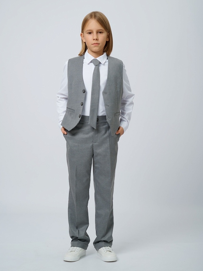 Галстук унисекс с вышивкой в цвете: Серый Ole! Twice - фото 3