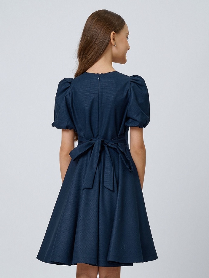 Платье со съемным бантом в цвете: Синий Ole! Twice - фото 2