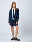 Жакет-пиджак прямого кроя в цвете: Синий Ole! Twice - фото 3