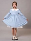Платье  с белым воротником и кружевом по низу в цвете: Голубой Ole! Twice - фото 8
