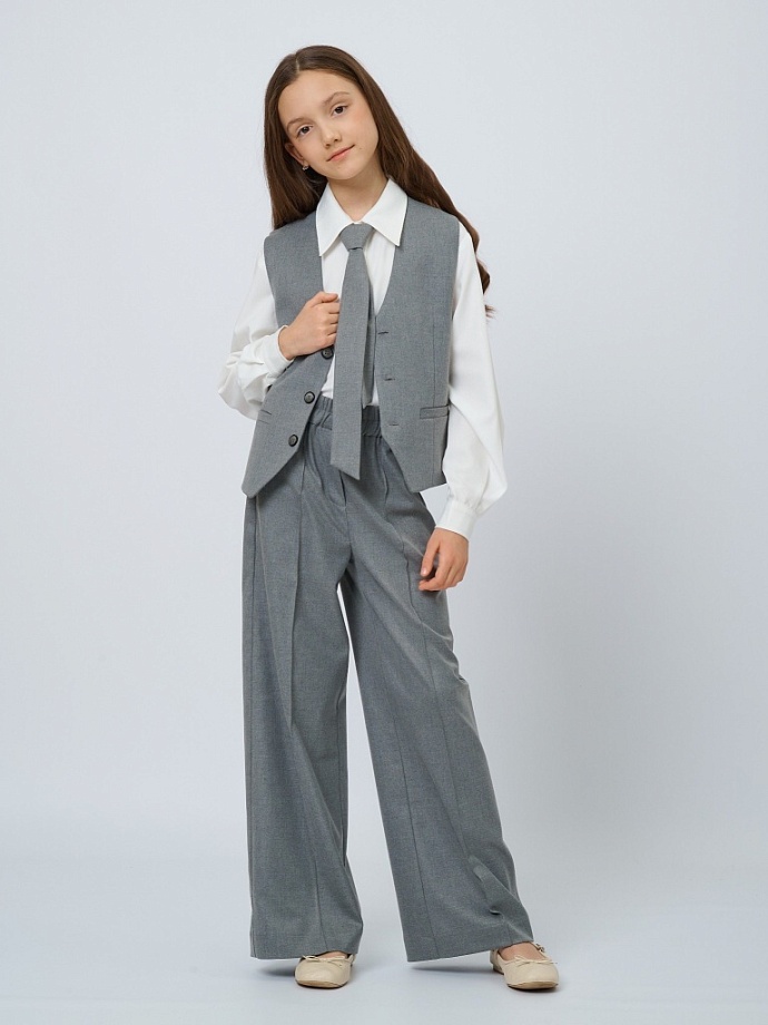 Галстук унисекс с вышивкой в цвете: Серый Ole! Twice - фото 4