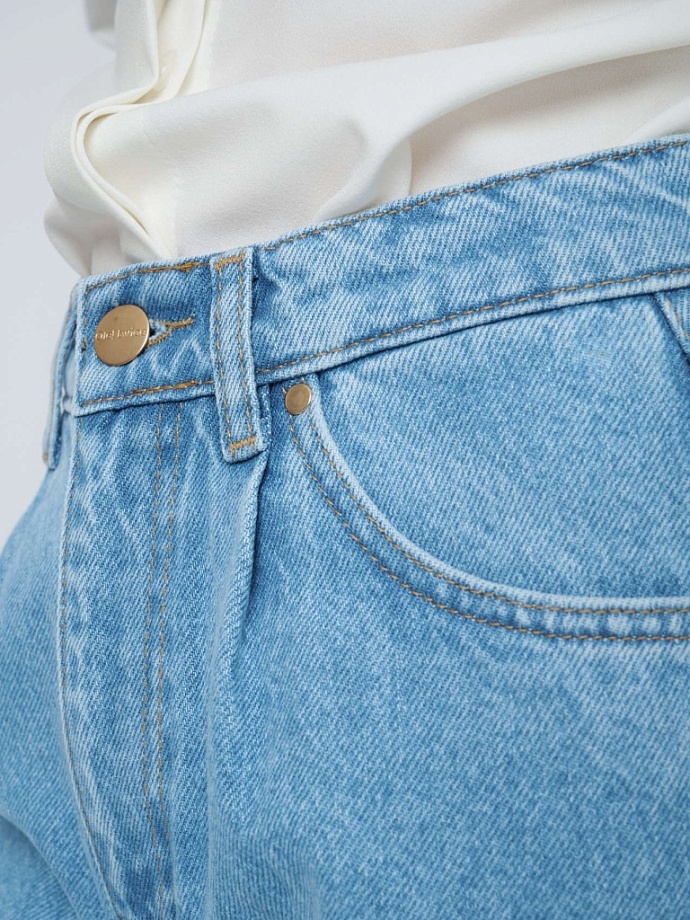 Джинсы широкие в цвете: Голубой Ole! Twice - фото 2