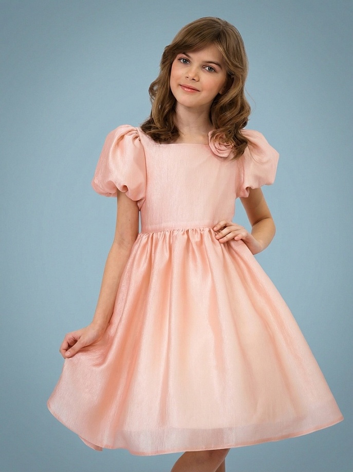 Платье из легкой ткани с жемчужным блеском в цвете: Розовый Ole! Twice - фото 1