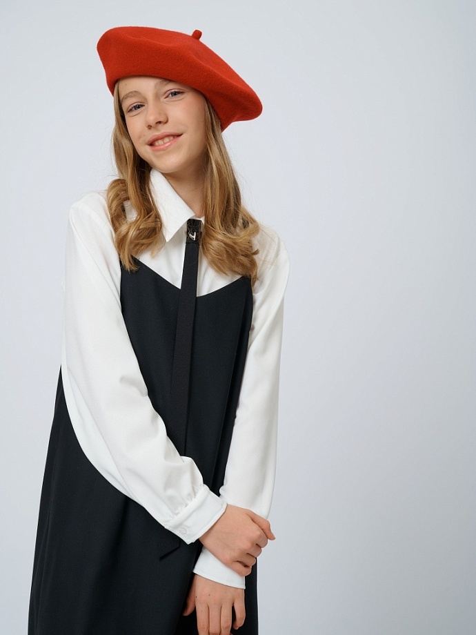 Рубашка с галстуком в цвете: Белый Ole! Twice - фото 3