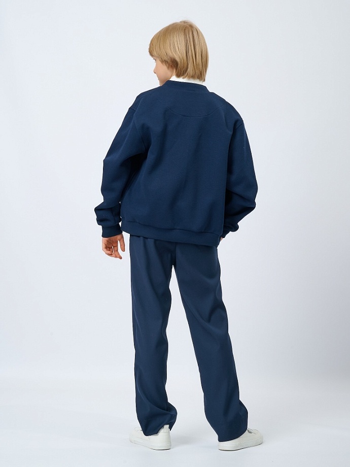 Бомбер из фактурного трикотажа в цвете: Синий Ole! Twice - фото 2